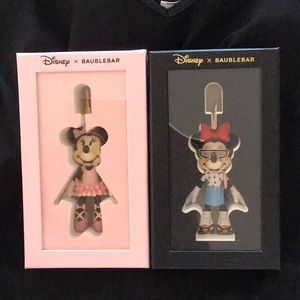 2 Disney Minnie Mouse baublebar bag charms ballerina school girl